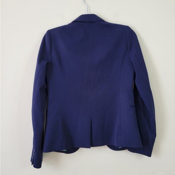 J Crew Schoolboy Jacket Blazer Navy Two Button Notch Lapel Classic K2899 - Picture 3 of 6